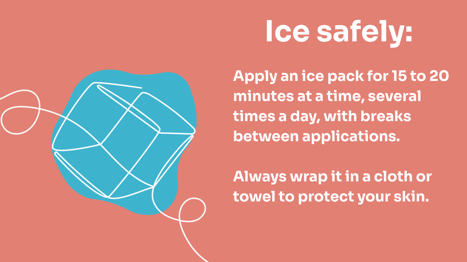 how to safely apply ice to pain points